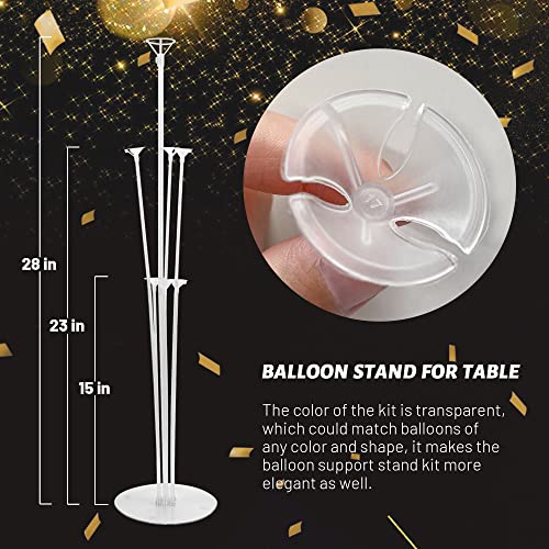 8-Set Balloon Stand Kit with Table Bases & Sticks