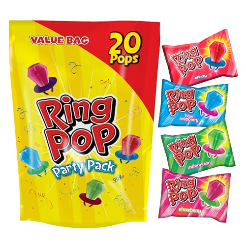 30-Count Ring Pop Lollipops Variety Pack for Party Favors
