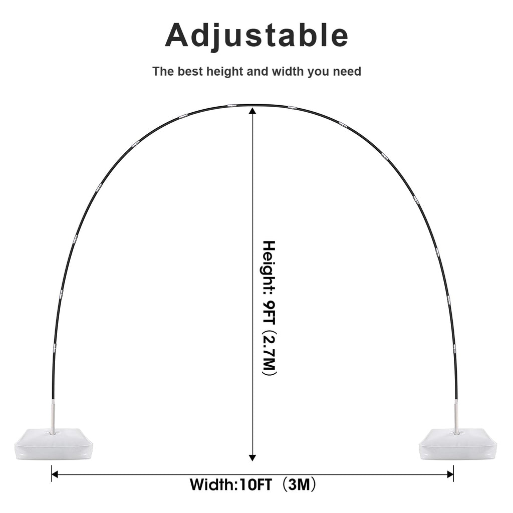 9 x 10-Foot Adjustable Balloon Arch Stand for Party Backdrops