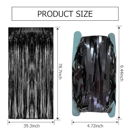 Foil Fringe Streamer Backdrop Curtain for Party Events