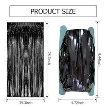 Foil Fringe Streamer Backdrop Curtain for Party Events