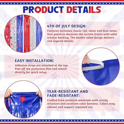Colorful Foil Fringe Backdrop Curtain for Party Photos