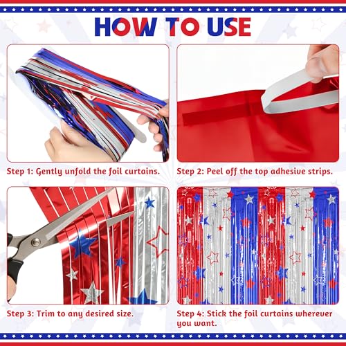 Colorful Foil Fringe Backdrop Curtain for Party Photos