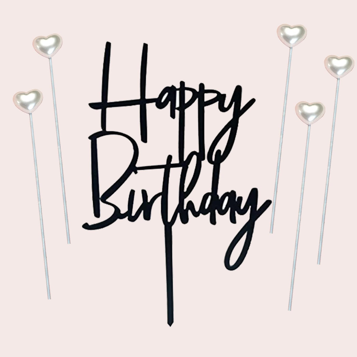 Happy Birthday Star Cake & Cupcake Topper Decoration Set