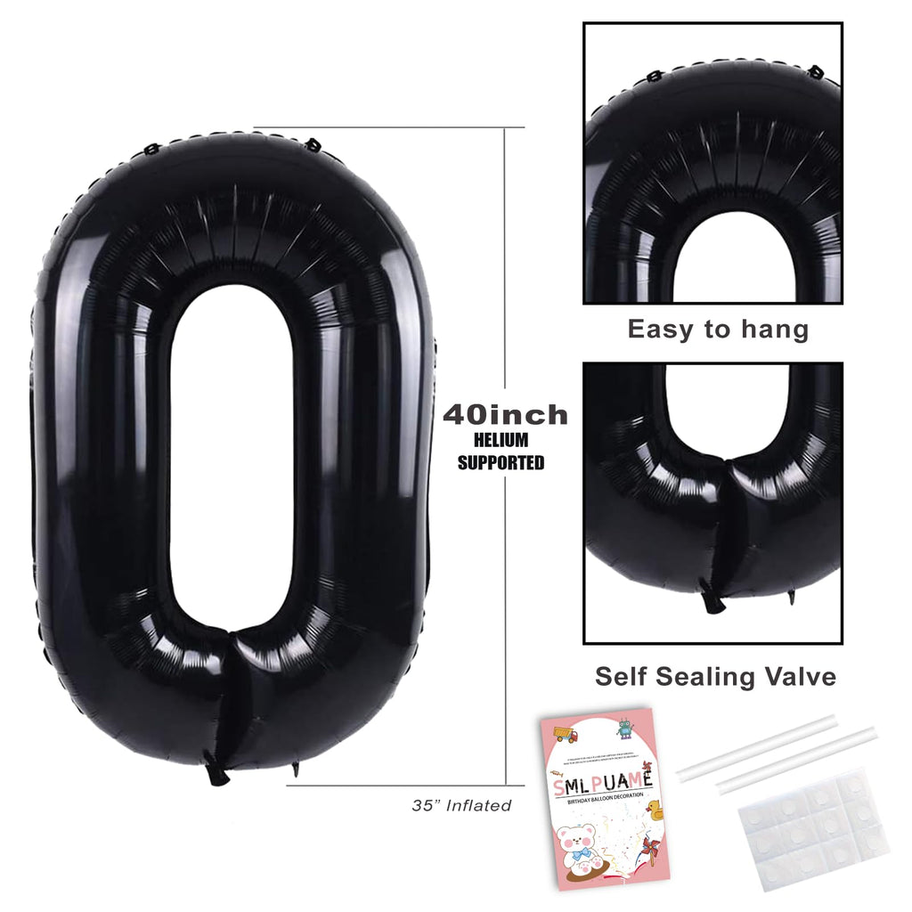 40-Inch Jumbo Foil Number Balloon for Birthday Parties
