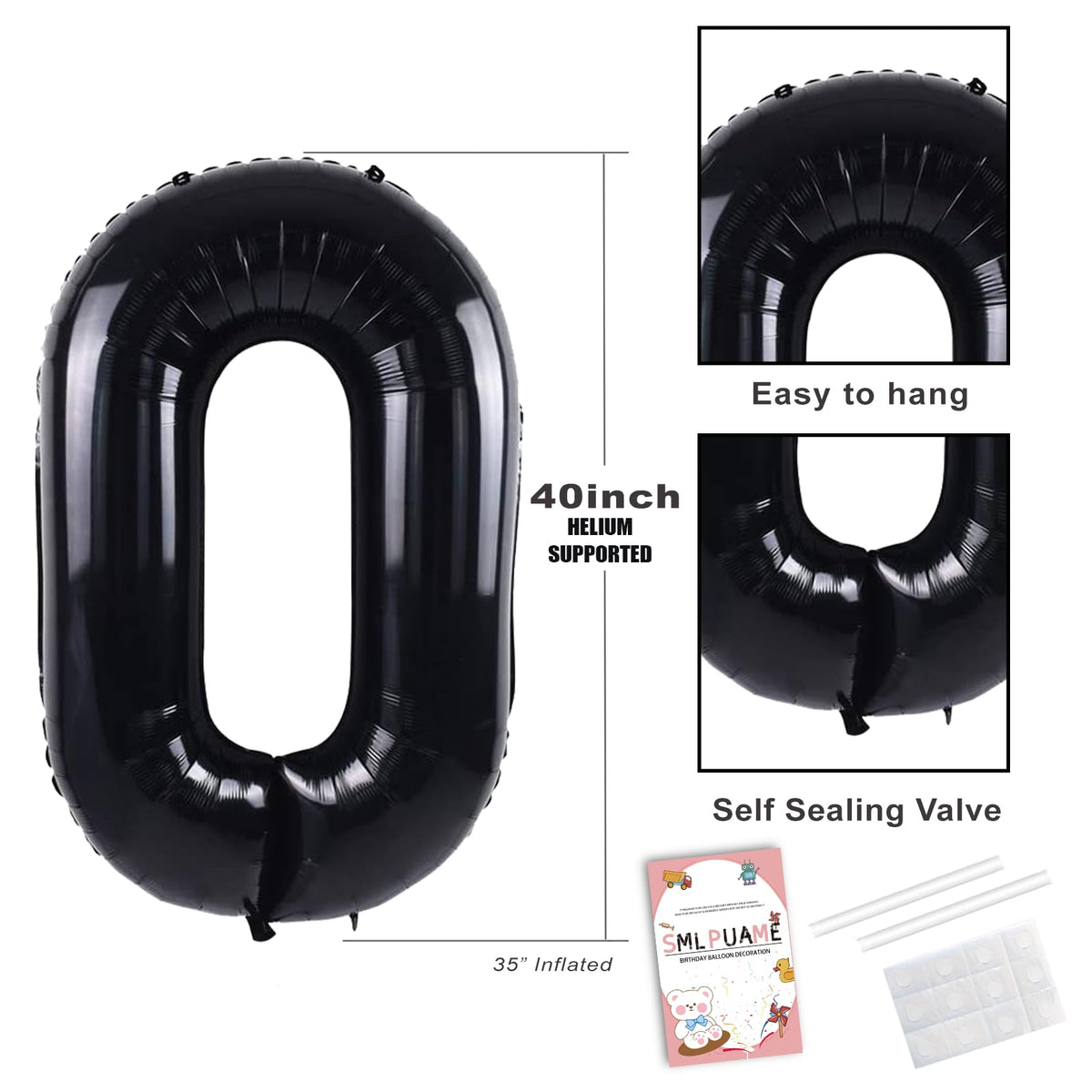 40-Inch Jumbo Foil Number Balloon for Birthday Parties
