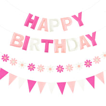 3-Piece Pre-Strung 3D Happy Birthday Banner Set