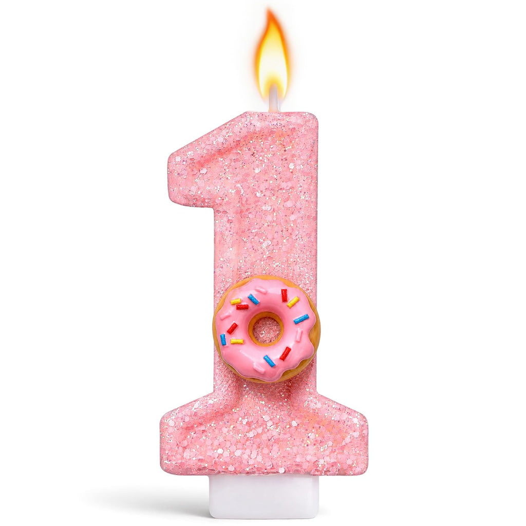 Strawberry Number 1 Candle for First Birthday Cakes