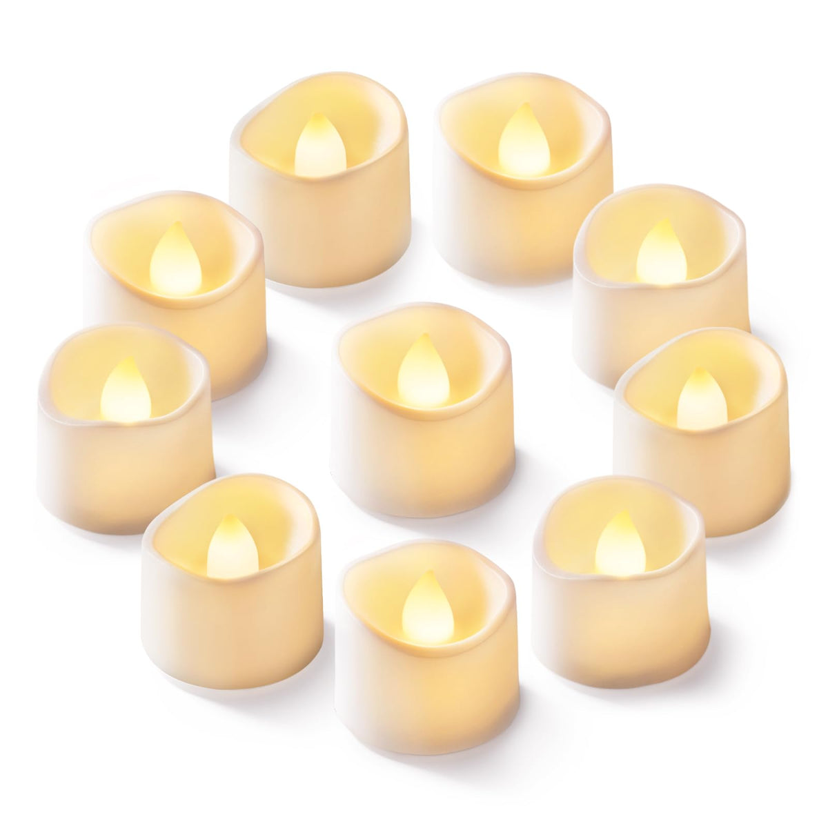 Battery-Operated Flameless Tea Light Candles, 200+ Hours