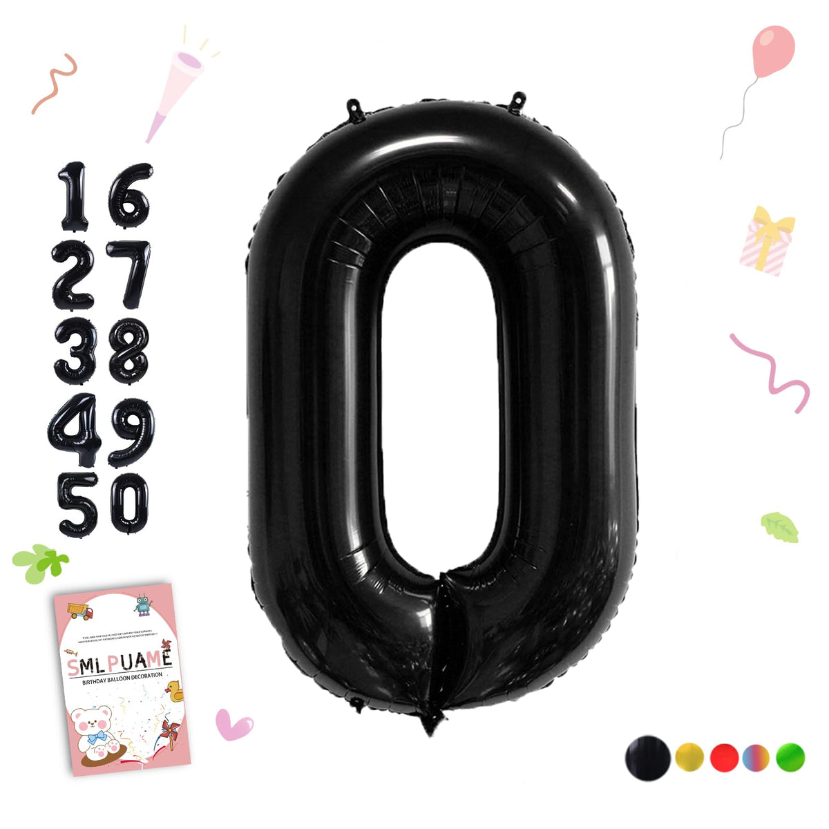 40-Inch Jumbo Foil Number Balloon for Birthday Parties