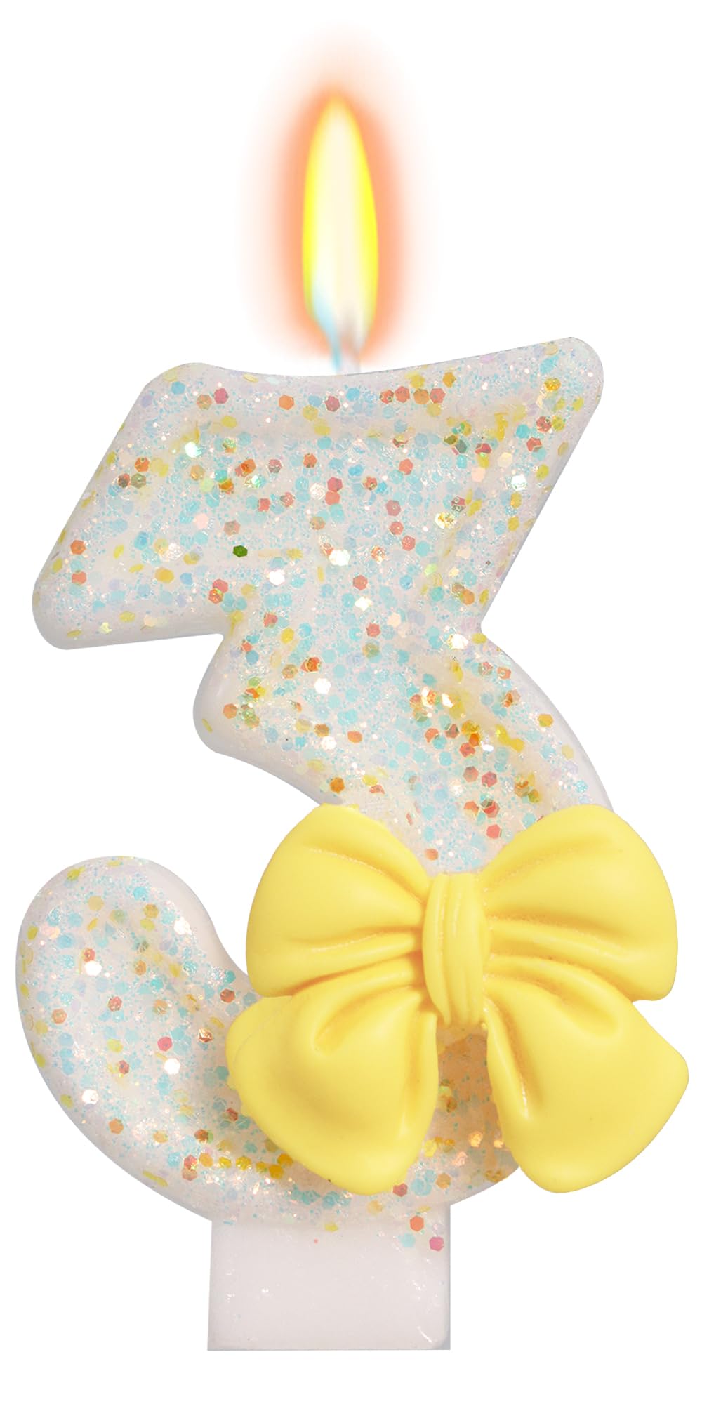 Bow-Shaped Birthday Candle for Cakes & Party Decor