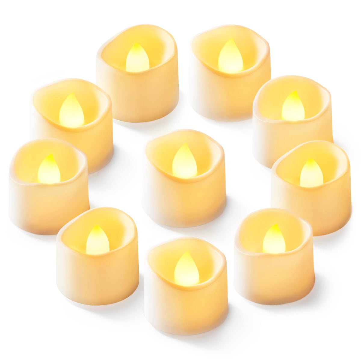 Battery-Operated Flameless Tea Light Candles, 200+ Hours