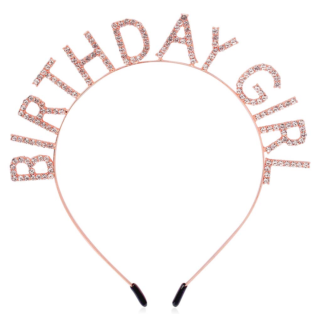 Birthday Girl Tiara Crown Headband for Women’s Parties