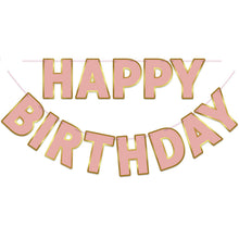 Pre-Strung Happy Birthday Banner for Party Decorations