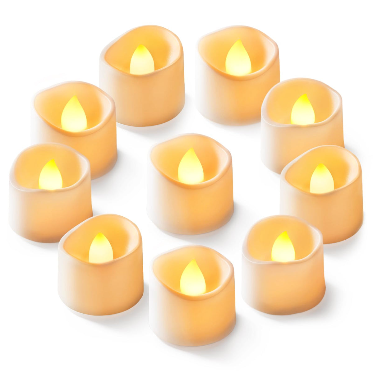 Battery-Operated Flameless Tea Light Candles, 200+ Hours