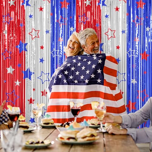 Colorful Foil Fringe Backdrop Curtain for Party Photos