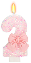 Bow-Shaped Birthday Candle for Cakes & Party Decor