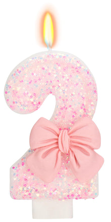 Bow-Shaped Birthday Candle for Cakes & Party Decor