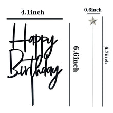 Happy Birthday Star Cake & Cupcake Topper Decoration Set