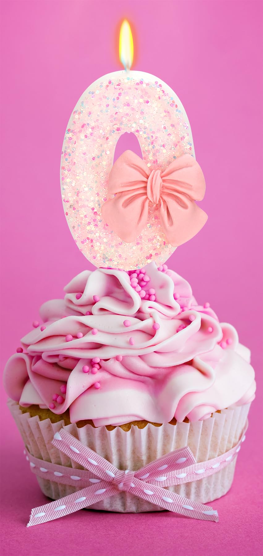 Bow-Shaped Birthday Candle for Cakes & Party Decor