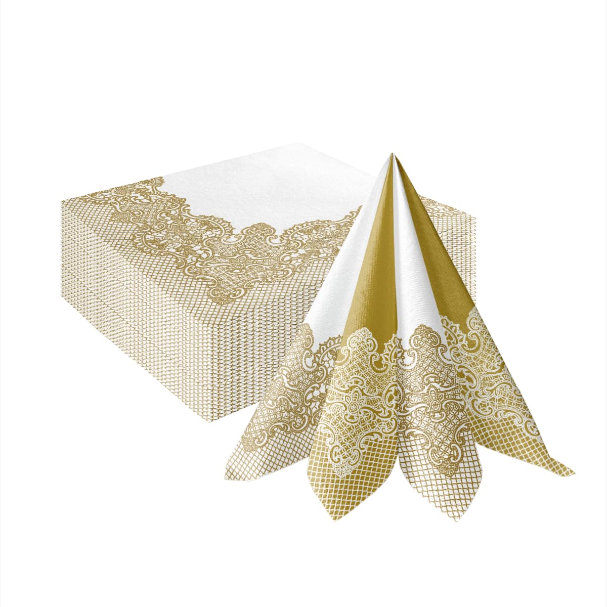 Linen-Feel Pre-Folded Napkins with Flatware Pockets
