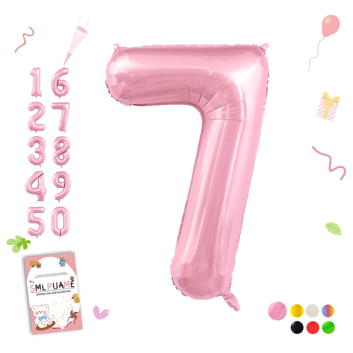 40-Inch Jumbo Foil Number Balloon for Birthday Parties