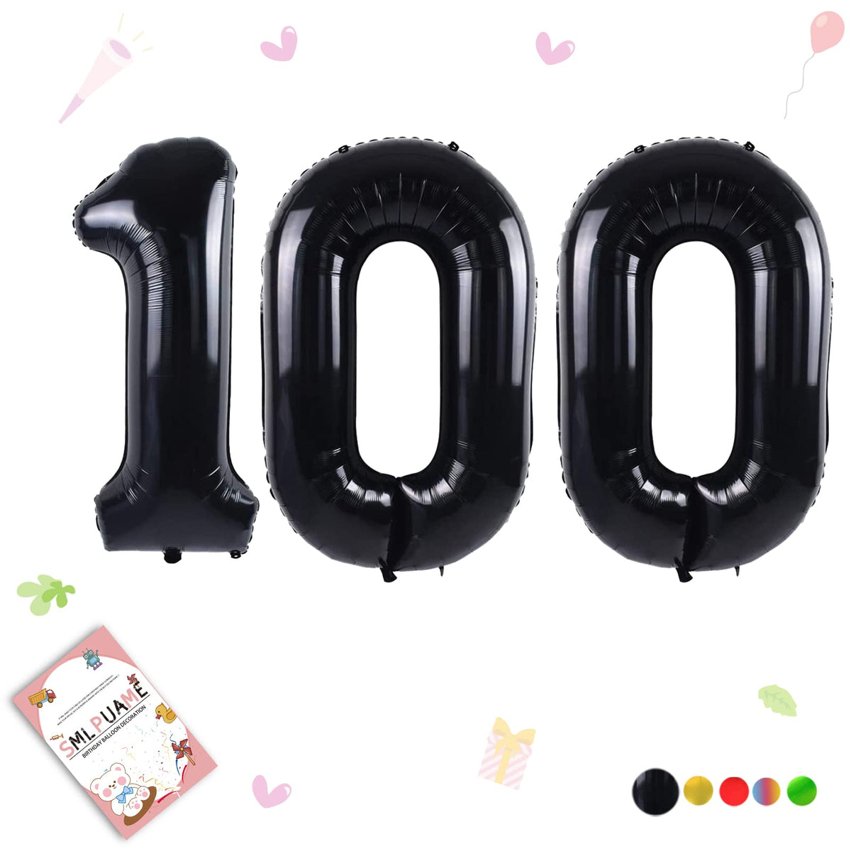 40-Inch Jumbo Foil Number Balloon for Birthday Parties