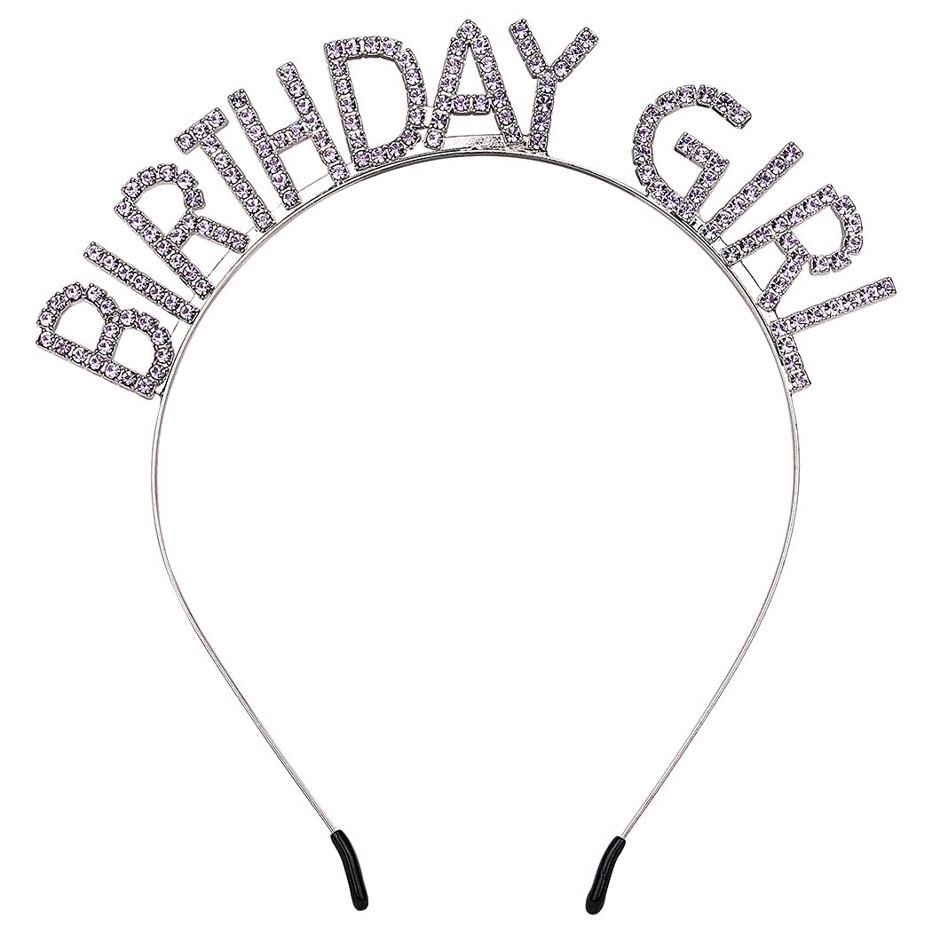 Birthday Girl Tiara Crown Headband for Women’s Parties
