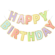 Pre-Strung Happy Birthday Banner for Party Decorations