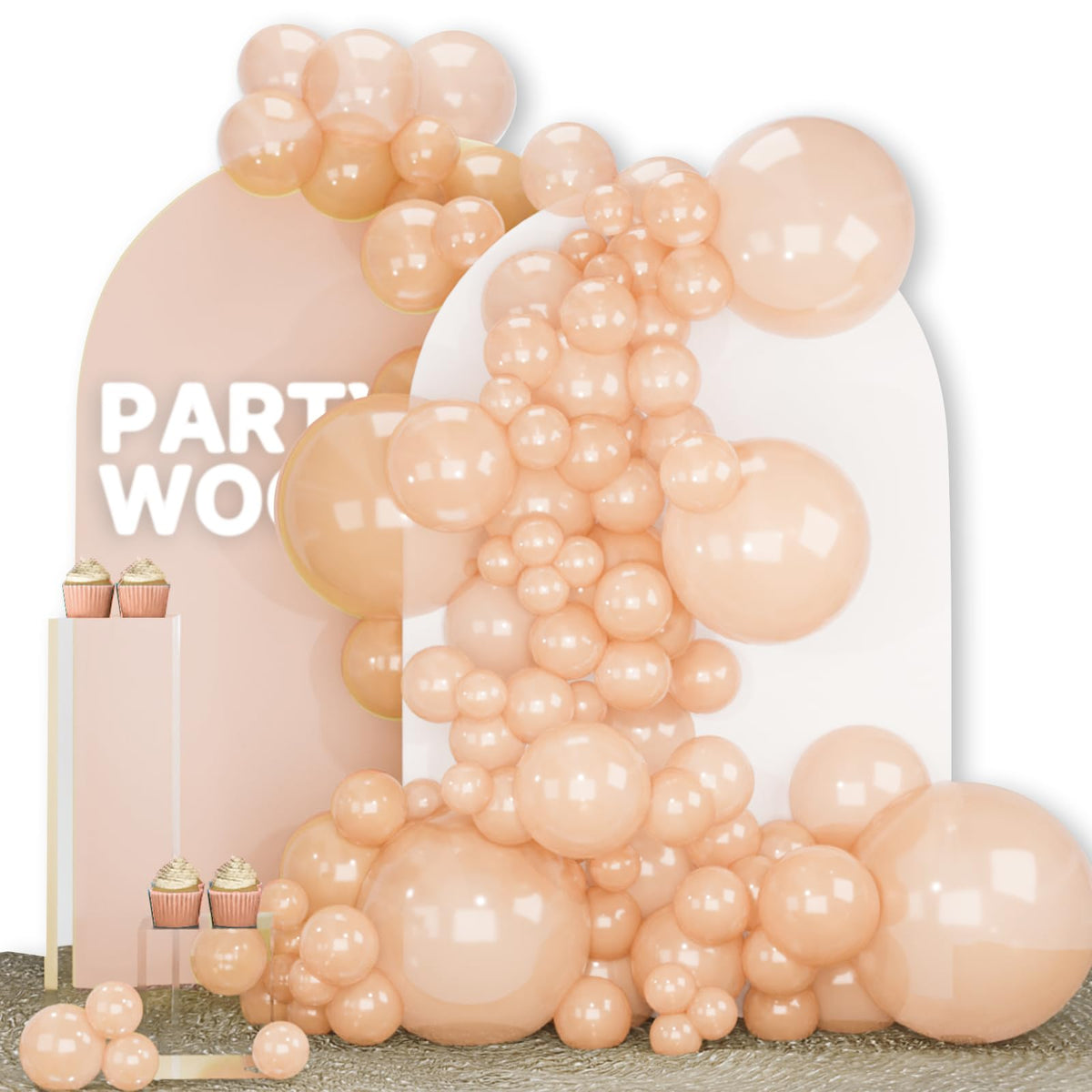140-Piece Mixed-Size Balloon Pack for Party Decorations