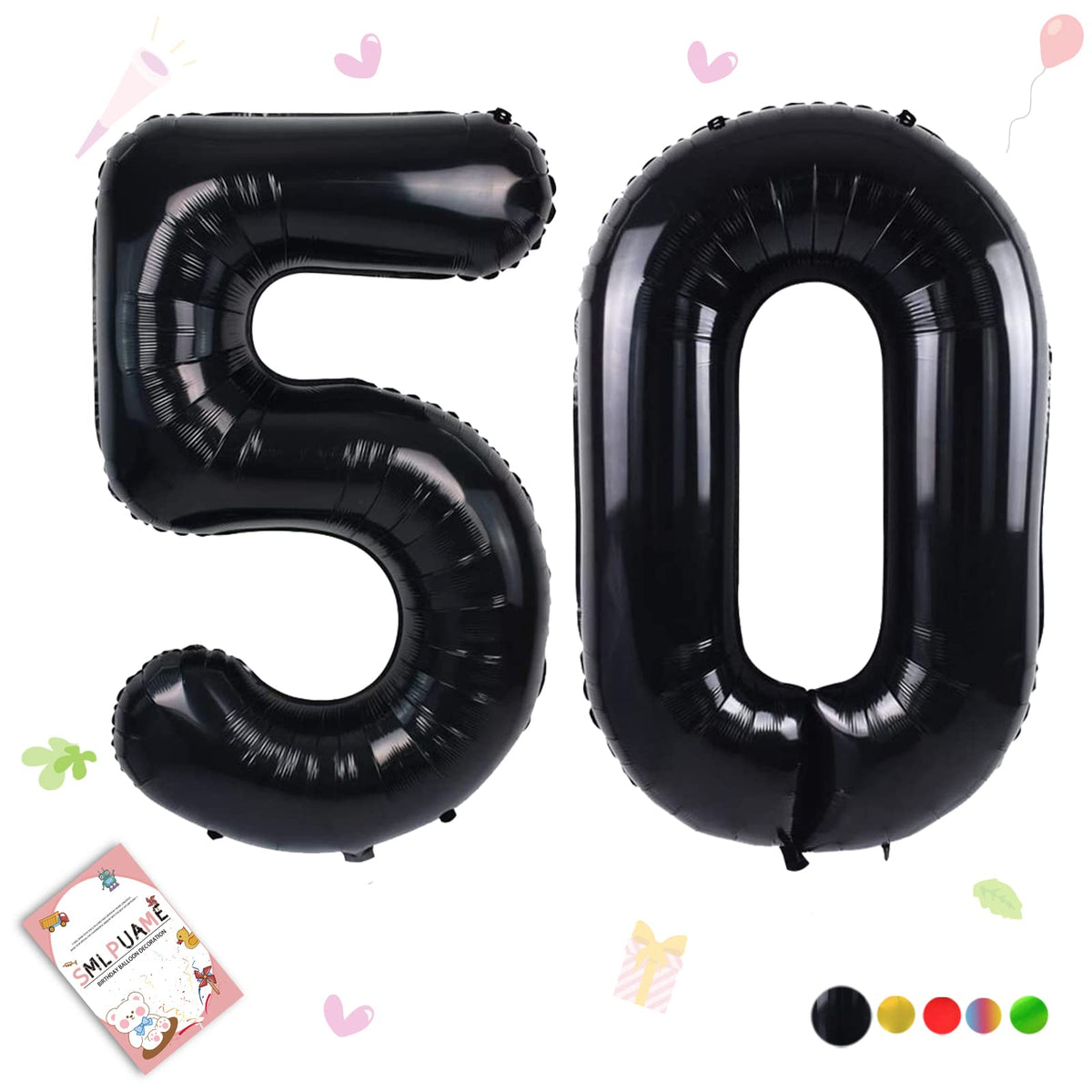 40-Inch Jumbo Foil Number Balloon for Birthday Parties