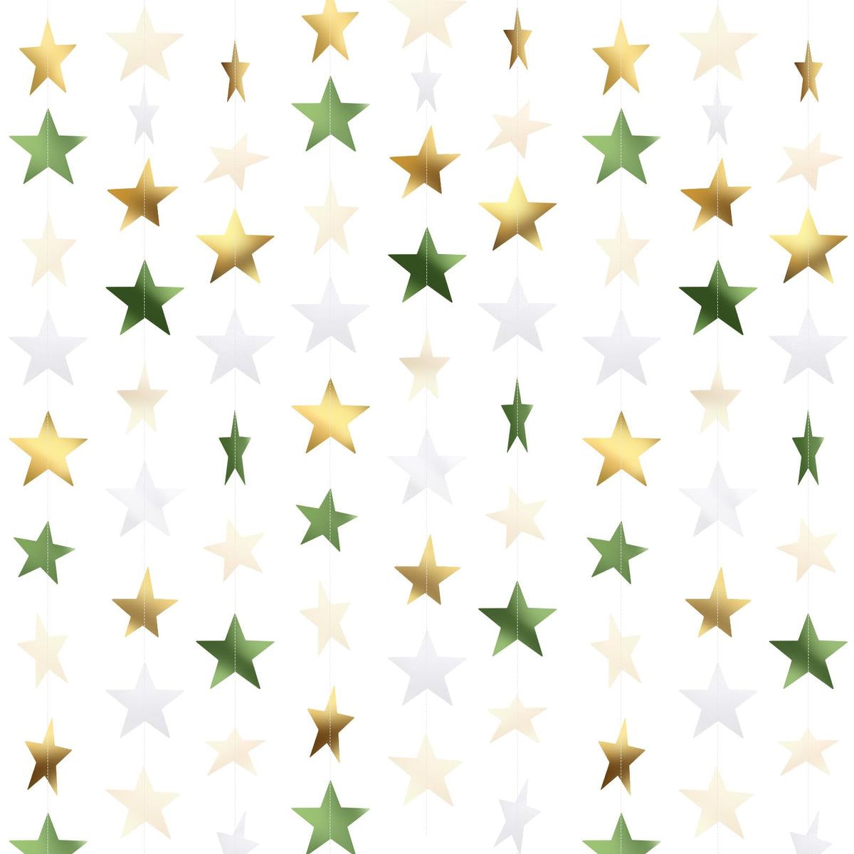 130-Foot Star Garland Banner for Parties & Event Decor