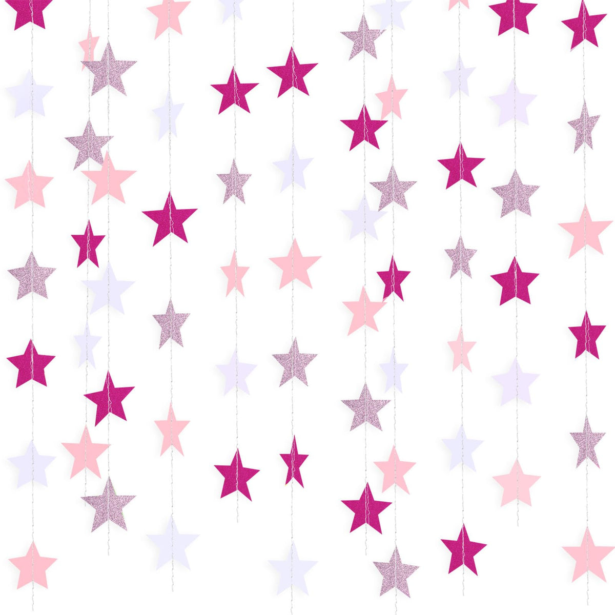 130-Foot Star Garland Banner for Parties & Event Decor