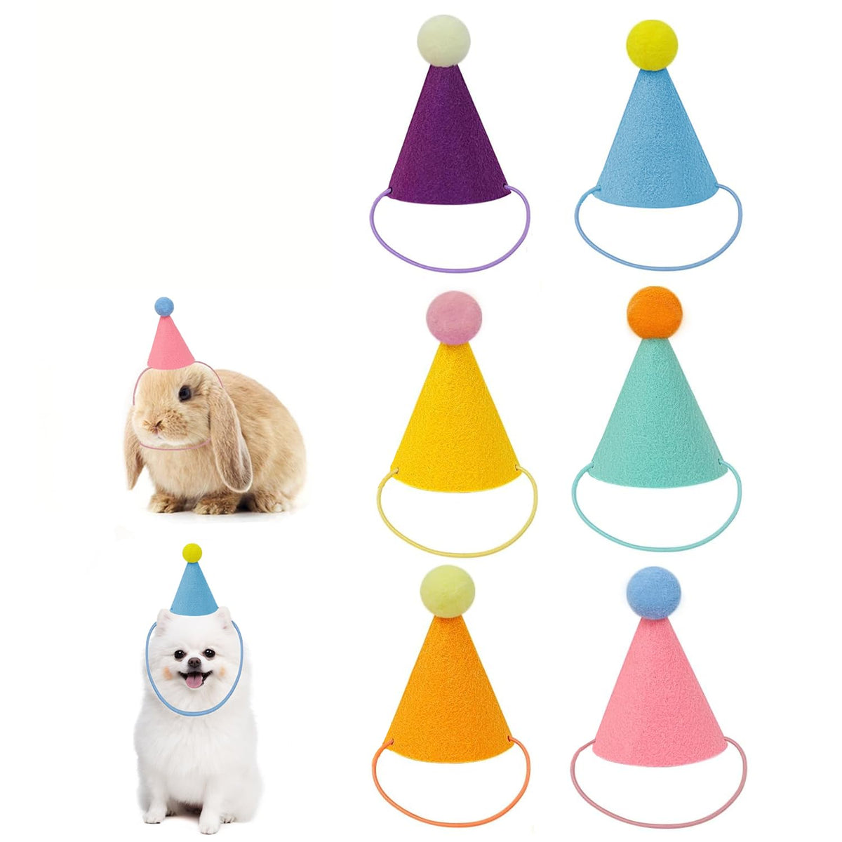 Mini Party Hats for Stuffed Animals & Celebration Decor