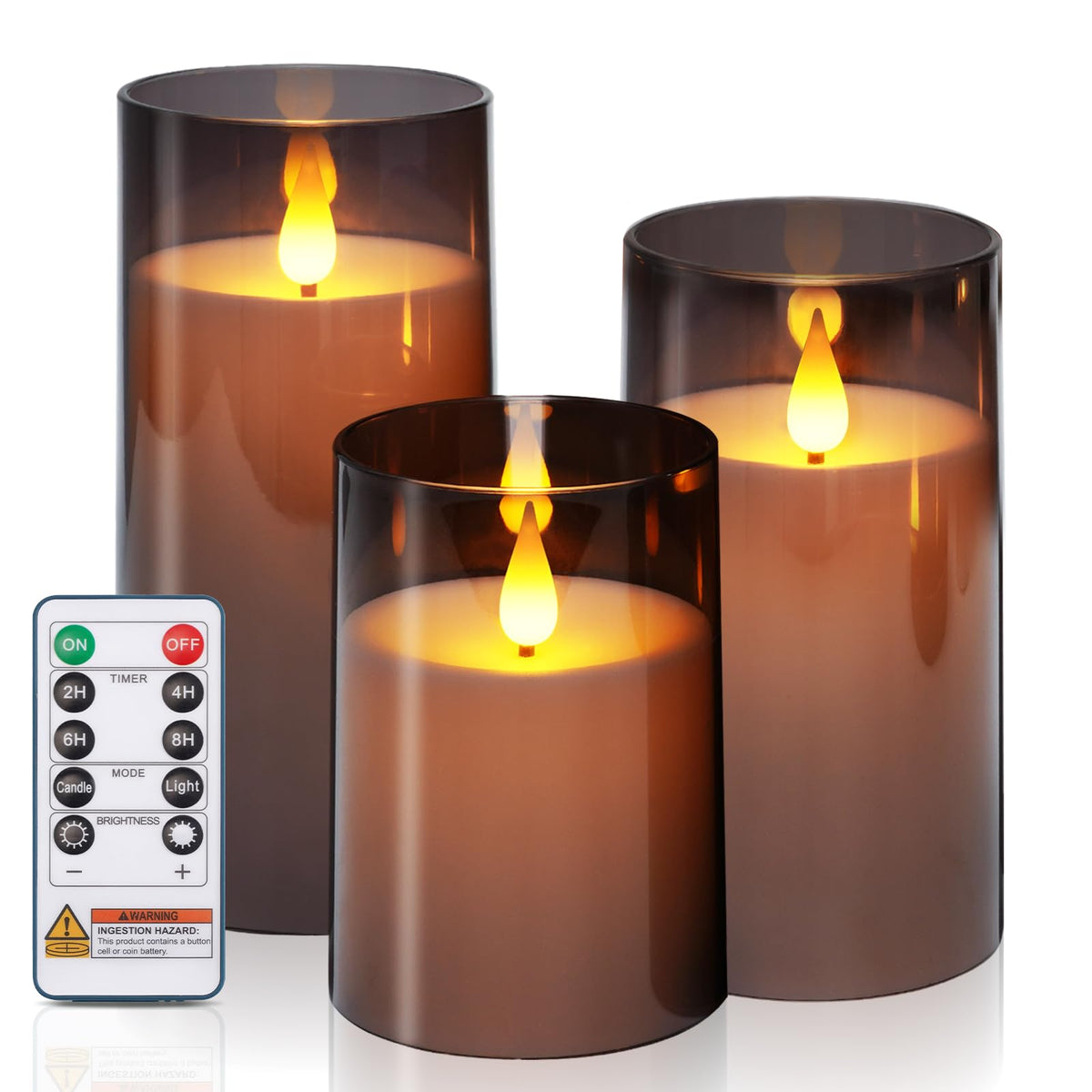 Homemory Acrylic Flameless Candle Set for Party Decor