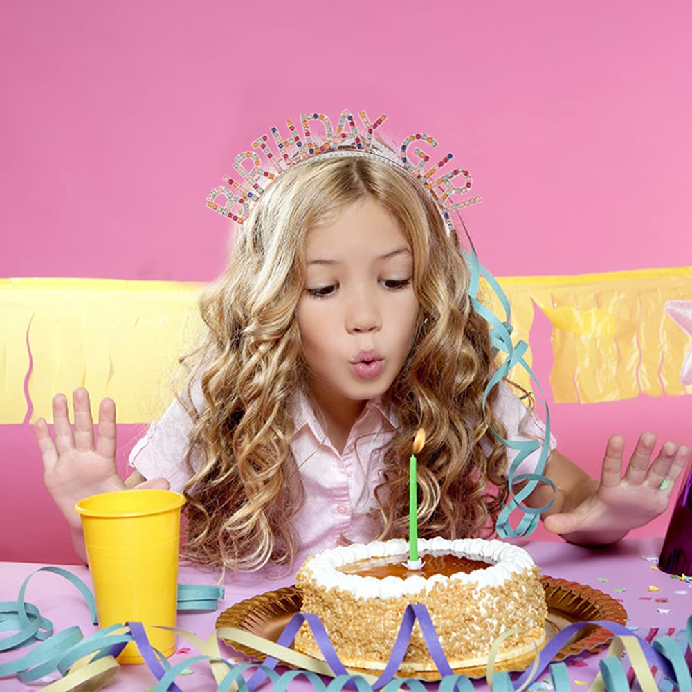 Birthday Girl Tiara Crown Headband for Women’s Parties