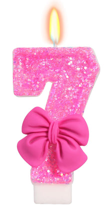 Bow-Shaped Birthday Candle for Cakes & Party Decor