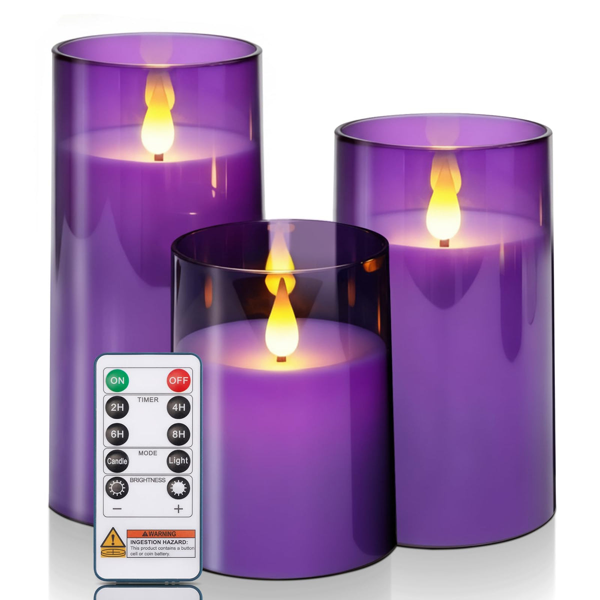 Homemory Acrylic Flameless Candle Set for Party Decor