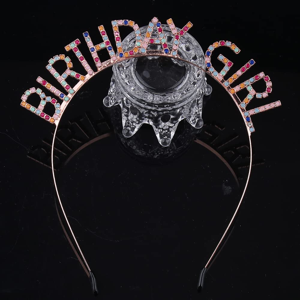 Birthday Girl Tiara Crown Headband for Women’s Parties