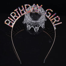 Birthday Girl Tiara Crown Headband for Women’s Parties
