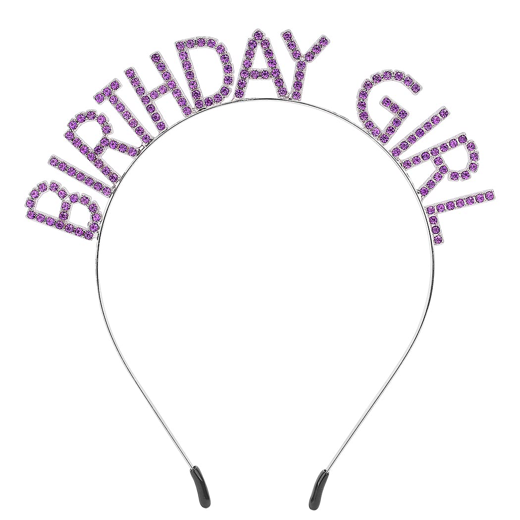 Birthday Girl Tiara Crown Headband for Women’s Parties