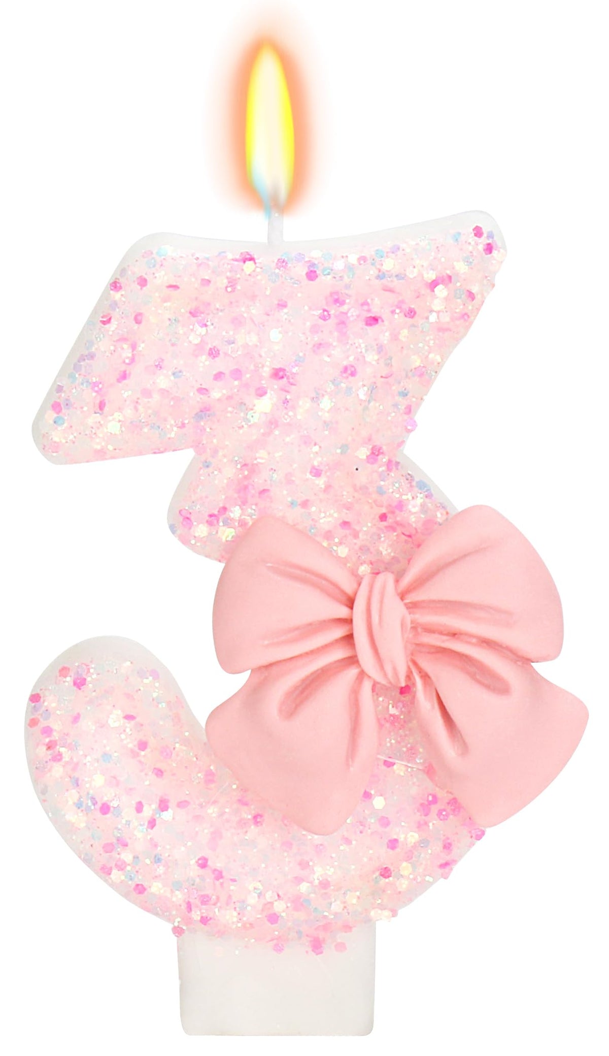Bow-Shaped Birthday Candle for Cakes & Party Decor