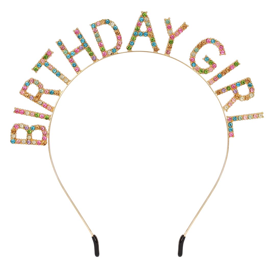 Birthday Girl Tiara Crown Headband for Women’s Parties