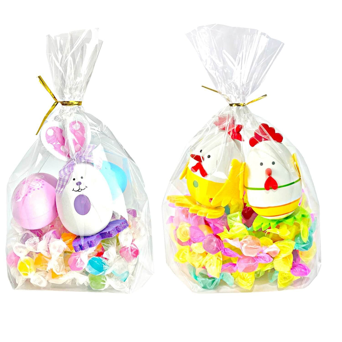 Clear Stand-Up Cellophane Gift Bags with Ties for Party Favors