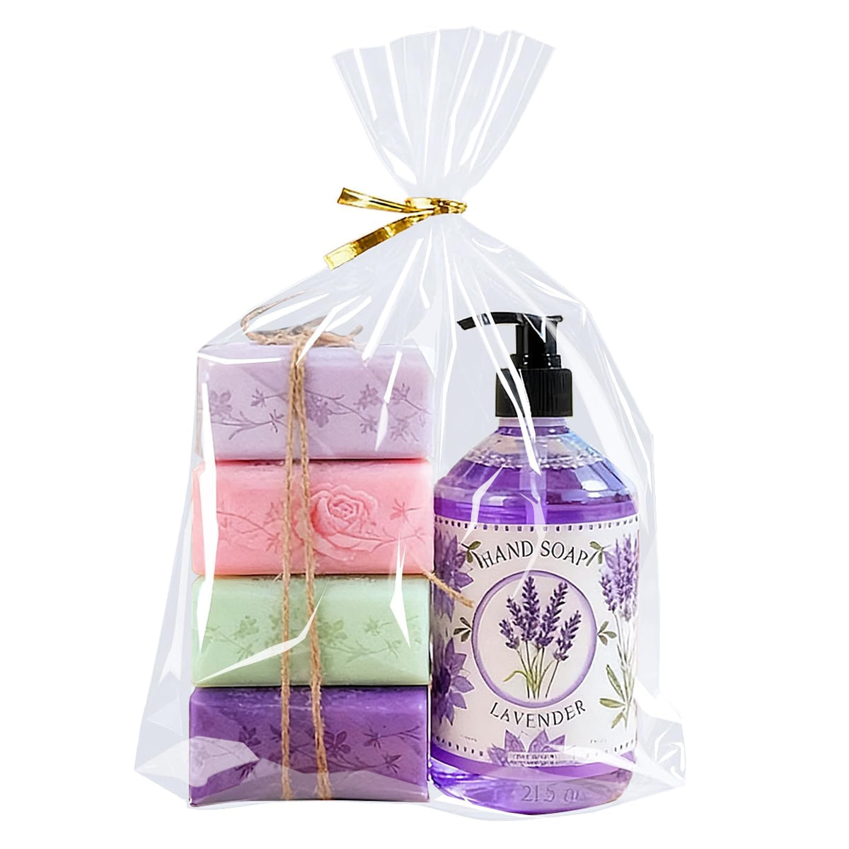 Clear Stand-Up Cellophane Gift Bags with Ties for Party Favors