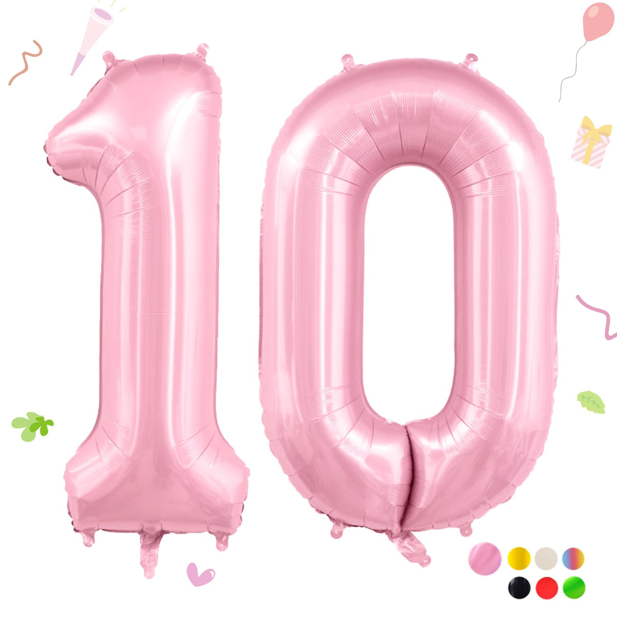 40-Inch Jumbo Foil Number Balloon for Birthday Parties
