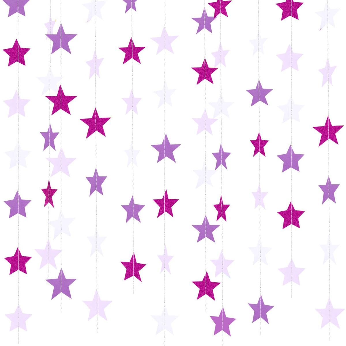 130-Foot Star Garland Banner for Parties & Event Decor