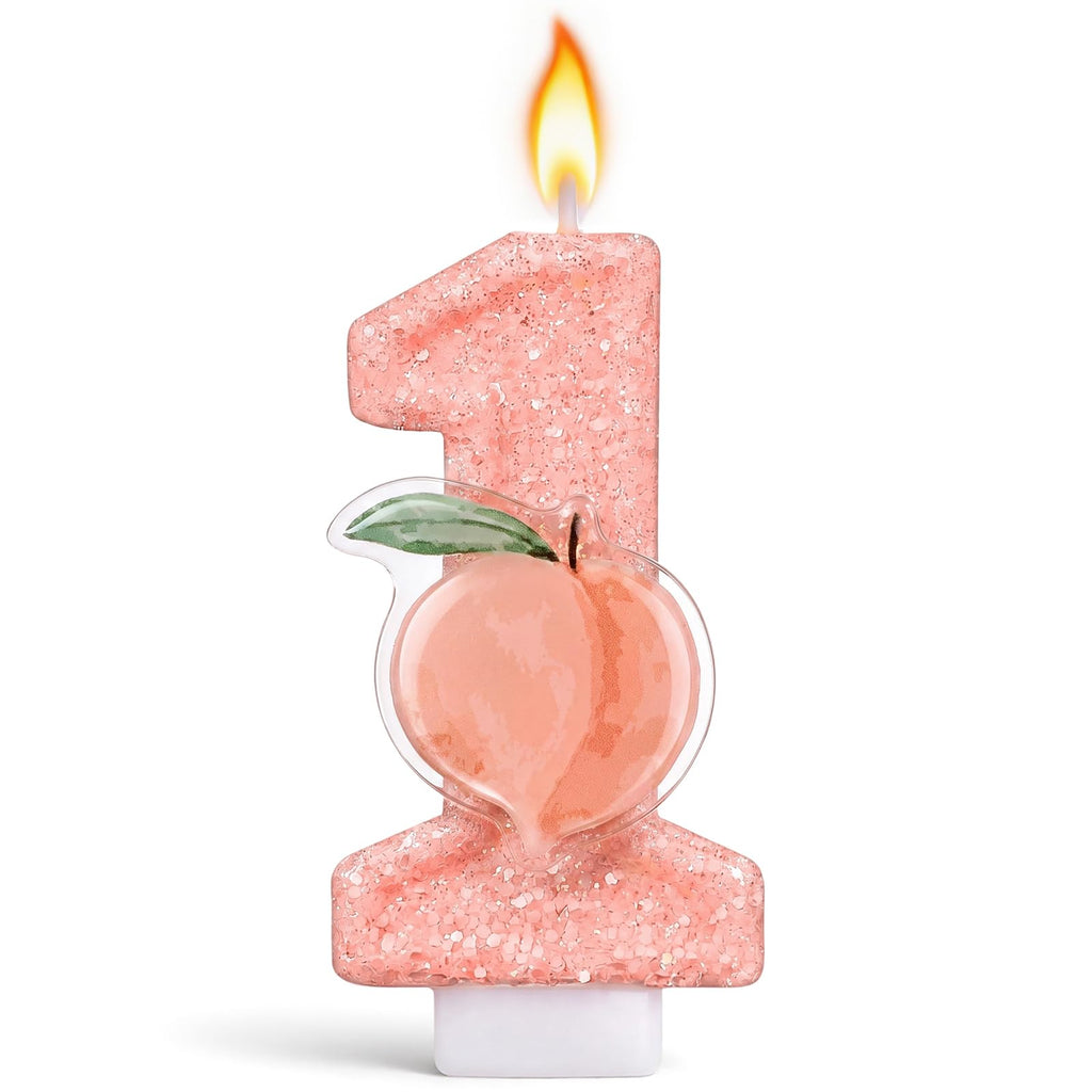 Strawberry Number 1 Candle for First Birthday Cakes