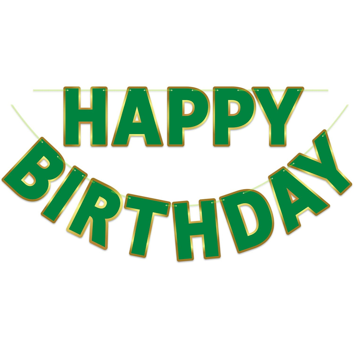 Pre-Strung Happy Birthday Banner for Party Decorations