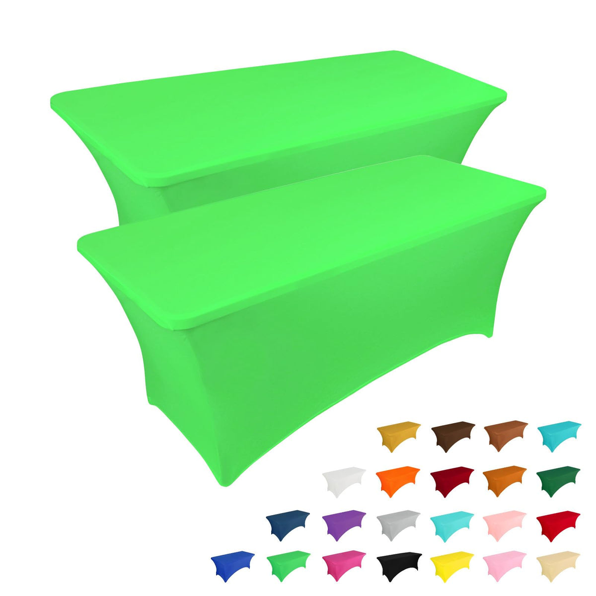 6-Foot Stretch Black Table Cover for Parties & Events